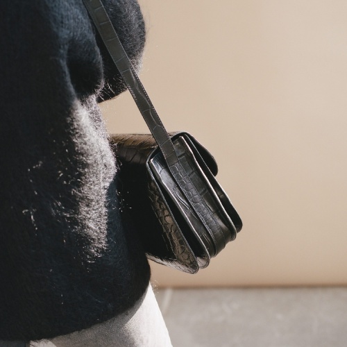 Doar Bag M, black croco | Balagan Studio