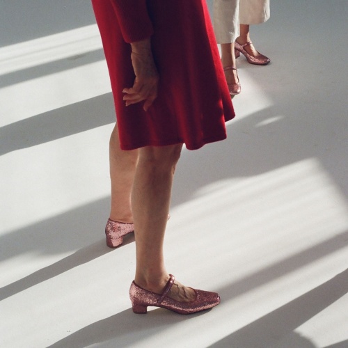 Dora Low Heels, pink glitter | Balagan Studio