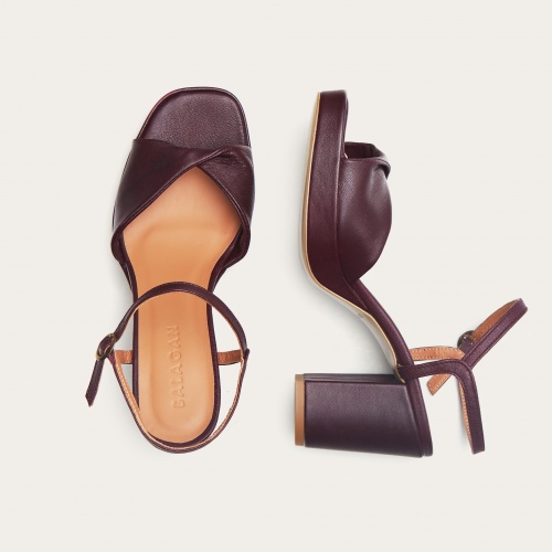 Bianca Sandals, aubergine | Balagan Studio