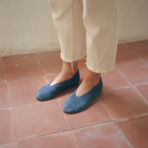 Opera Ballerina, cornflower velvet OUTLET | Balagan Studio