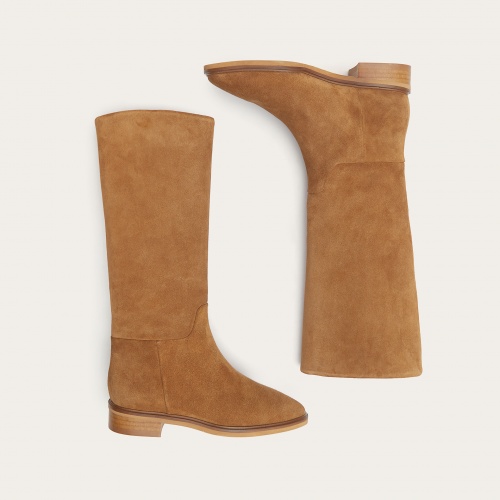 Polo High Boots, caramel velvet OUTLET| Balagan Studio