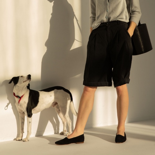 Malben baleriny, czarny welur OUTLET | Balagan Studio