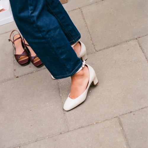 Sira Heels, cream OUTLET| Balagan Studio