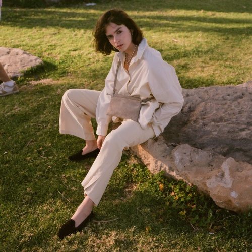 Mademoiselle loafersy, czarny welur | Balagan Studio