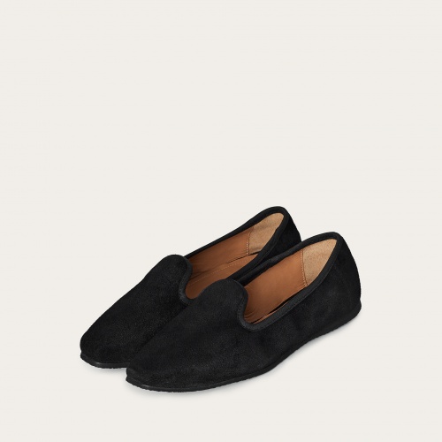 Mademoiselle loafersy, czarny welur | Balagan Studio