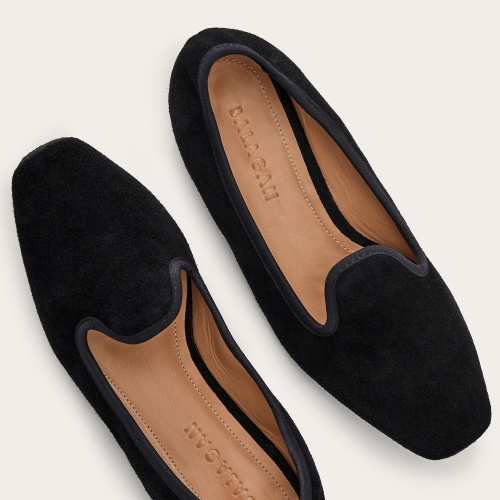 Mademoiselle loafersy, czarny welur | Balagan Studio