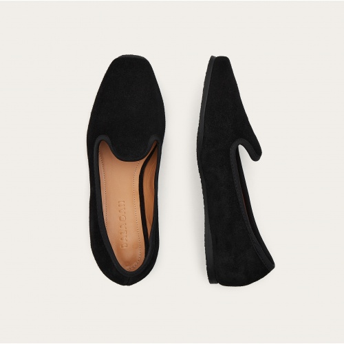 Mademoiselle loafersy, czarny welur | Balagan Studio