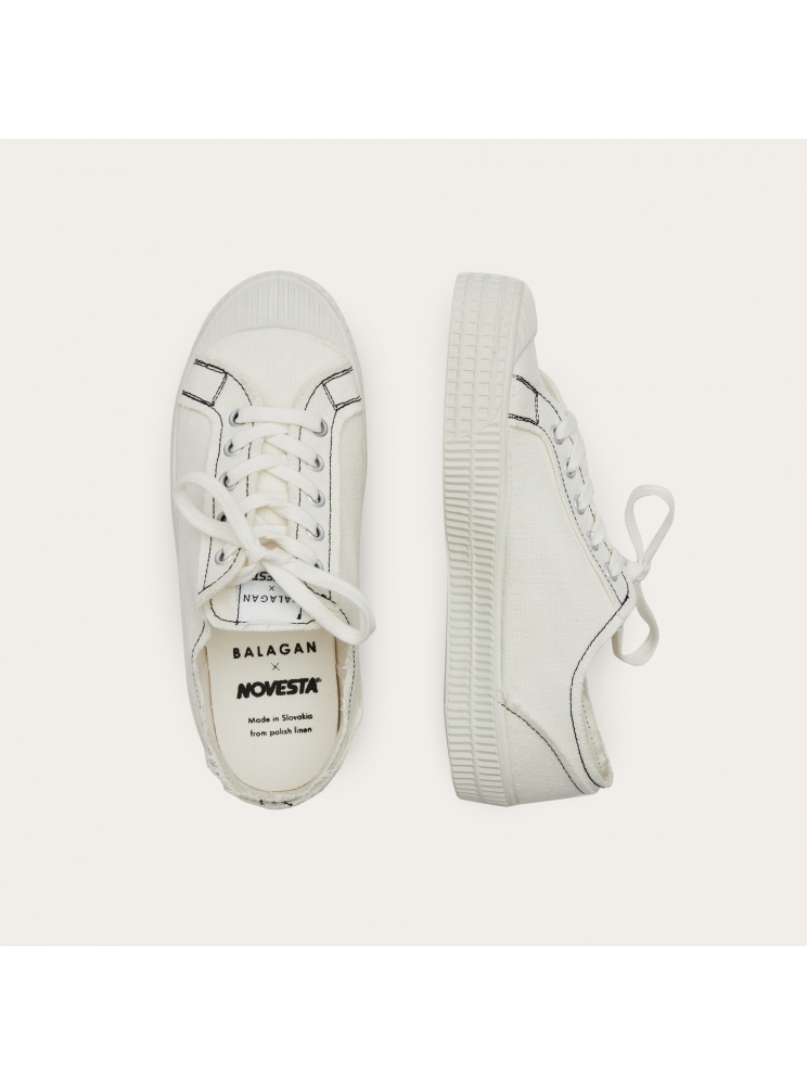 Novesta Star Master sneakersy męskie VEGAN, perłowy z czarną nicią| Balagan Studio