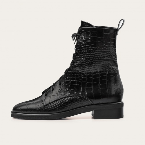 Tzava Boots, black croco | Balagan Studio