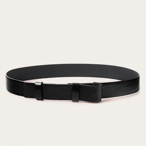 Wide waistline belt, black croce | Balagan Studio