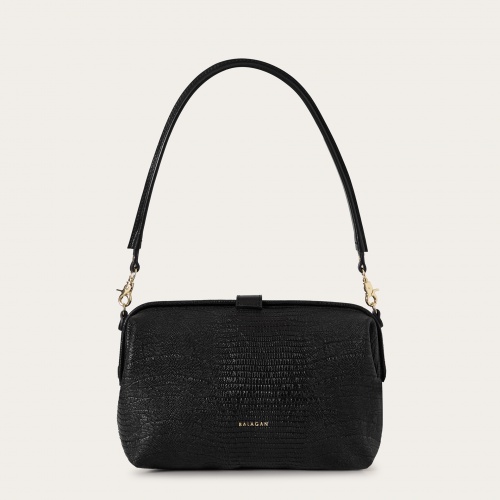 Rofe Bag L, black lizard | Balagan Studio