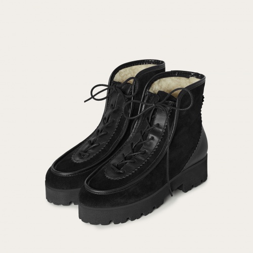 Junko Boots, black velvet OUTLET | Balagan Studio