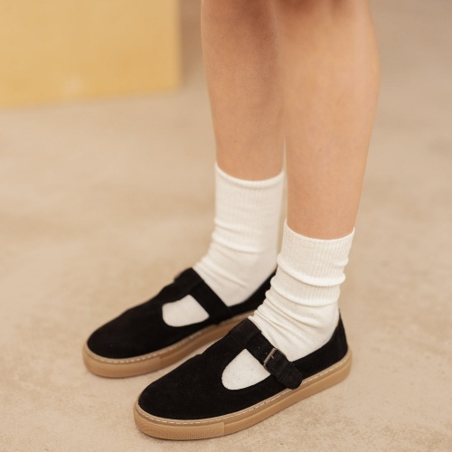Sababa Sneakers, black velvet | Balagan Studio