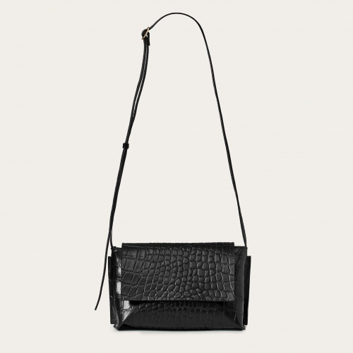 Ashley Bag S, black croco | Balagan Studio