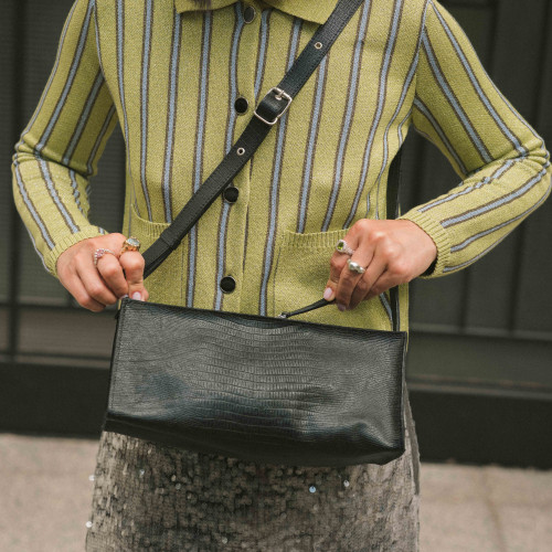 Monique Bag M, black lizard | Balagan Studio