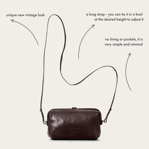 Rofe Bag M, deep brown OUTLET | Balagan Studio