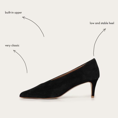 Schpitz Heels, black suede | Balagan Studio