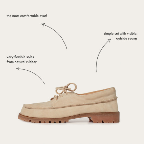 Tefer półbuty, jasny nubuk | Balagan Studio