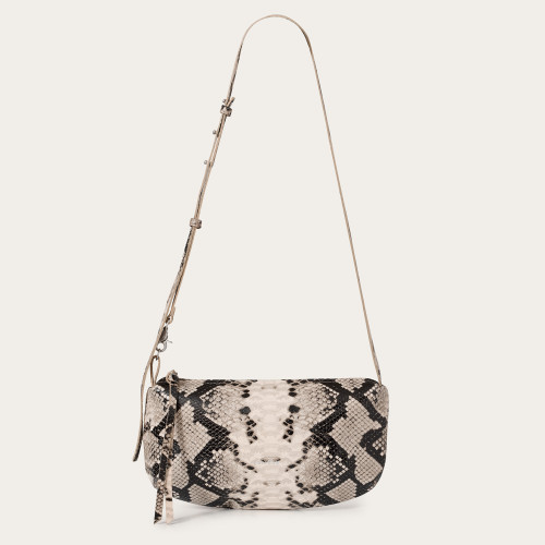 Marianne Bag M, off white python pattern | Balagan Studio