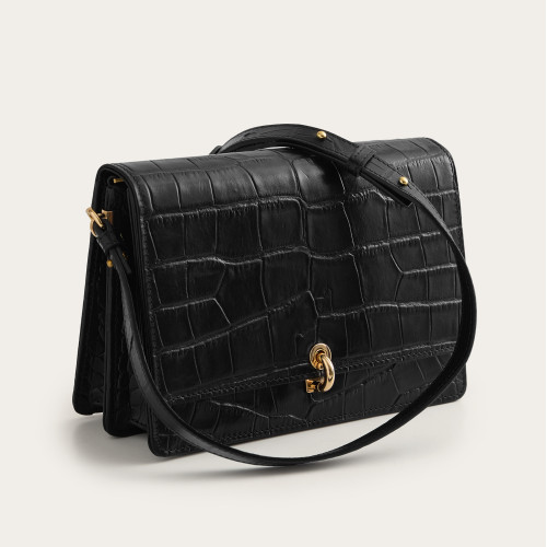 Jubilee Bag M, black croco | Balagan Studio