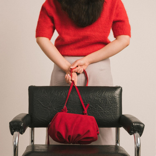 Plis Bag S, red velvet | Balagan Studio