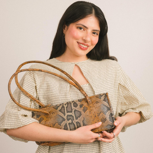Bernadette Bag M, ginger python pattern | Balagan Studio
