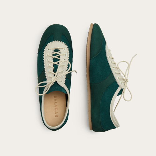 Milano Sneakers, dark green velvet | Balagan Studio
