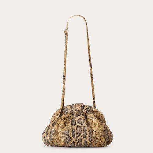Tola Bag M, beige python pattern | Balagan Studio
