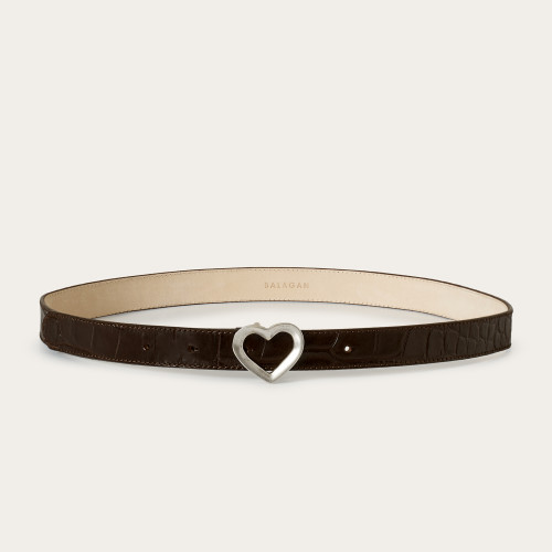 Love Belt, brown croco | Balagan Studio