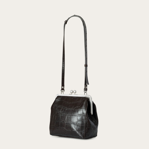 Lavinia Bag M, brown croco | Balagan Studio