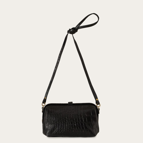 Rofe Bag M, black croco | Balagan Studio