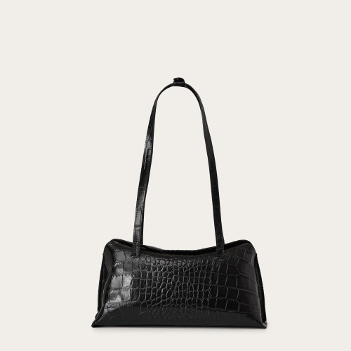 Envelope Bag M, black croco | Balagan Studio