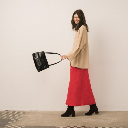 Emma Boots, dark chocolate velvet| Balagan Studio