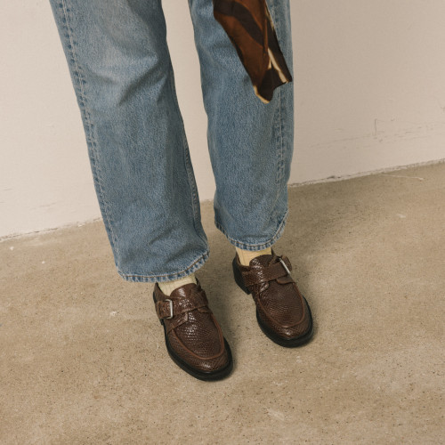 Dorian Flats, caramel croco | Balagan Studio
