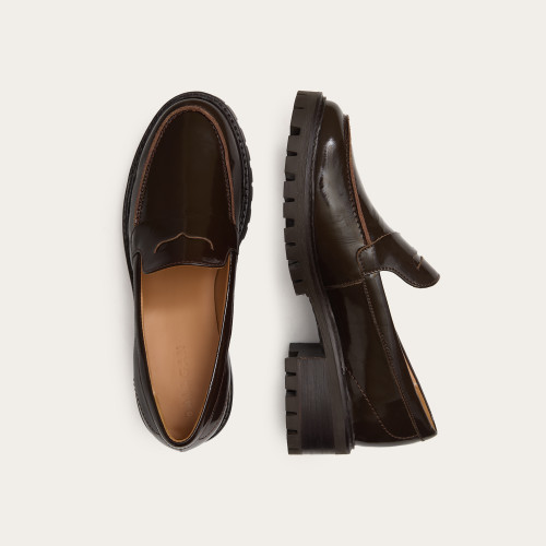 Zuzu Loafers, glossy brown | Balagan Studio