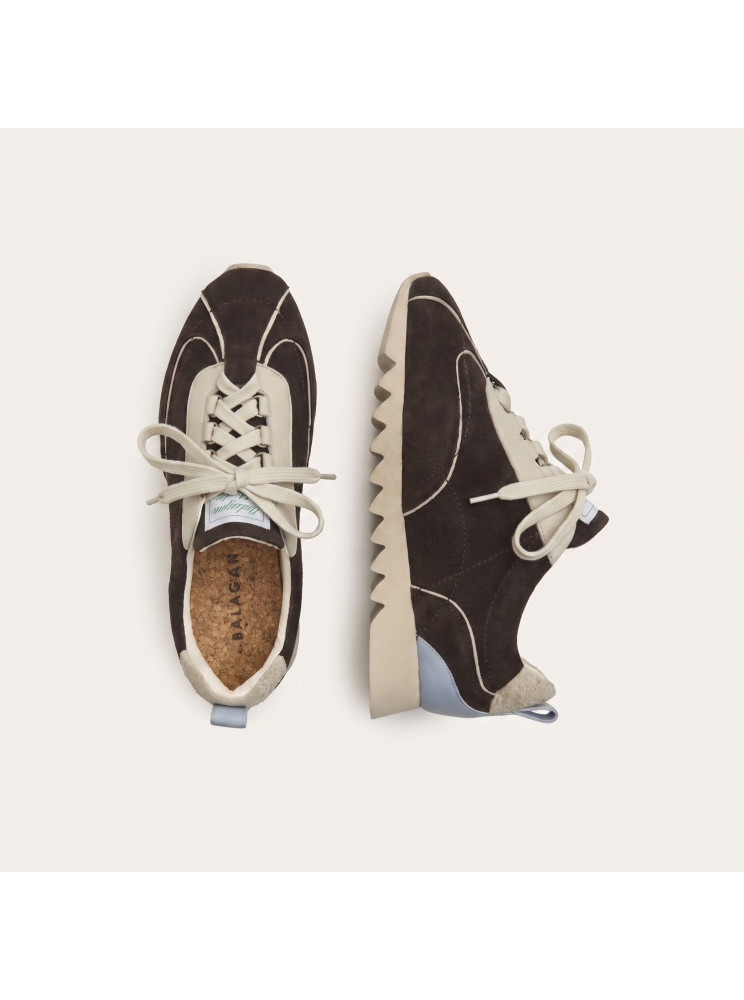 Karish sneakersy, czekoladowy brąz welur | Balagan Studio