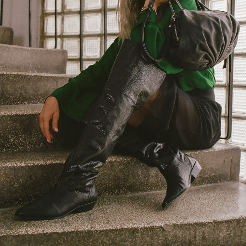 Columbus kozaki, czarny | Balagan Studio
