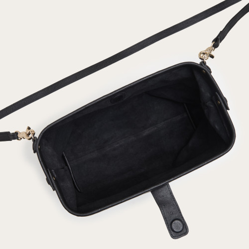 Rofe Bag L, black ostrich pattern | Balagan Studio