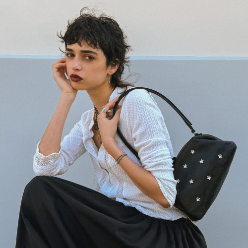 Hug Bag M wild star, black | Balagan Studio