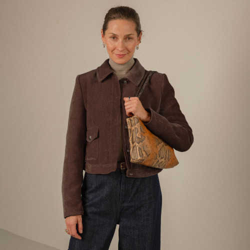 Eva Bag M, ginger python pattern | Balagan Studio