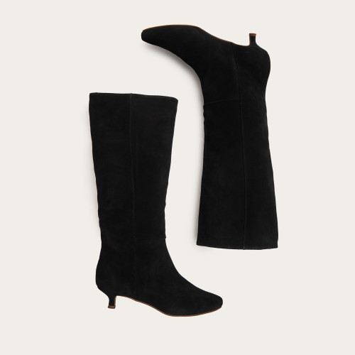 Stockholm High Boots, black velvet I  Balagan Studio