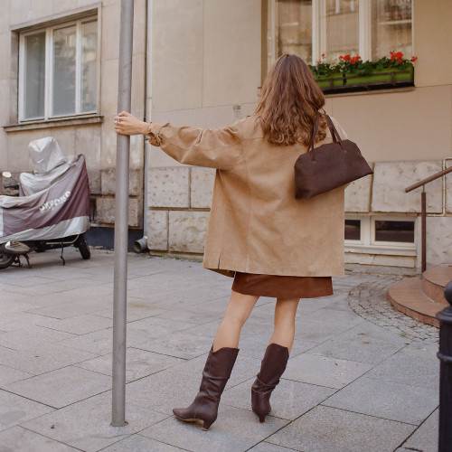 Envelope Bag M, brown corduroy velvet | Balagan Studio