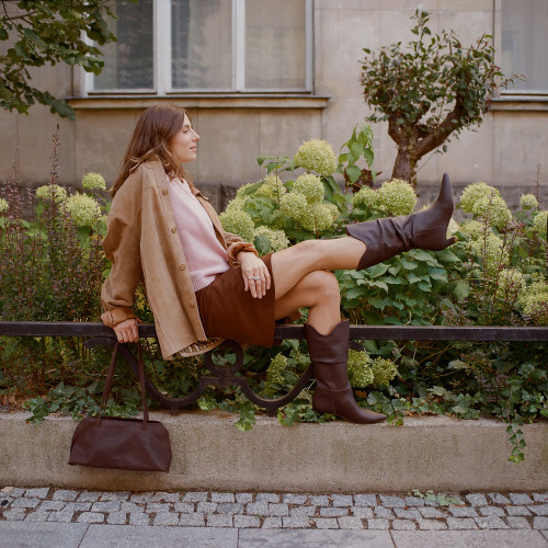 Envelope Bag M, brown corduroy velvet | Balagan Studio