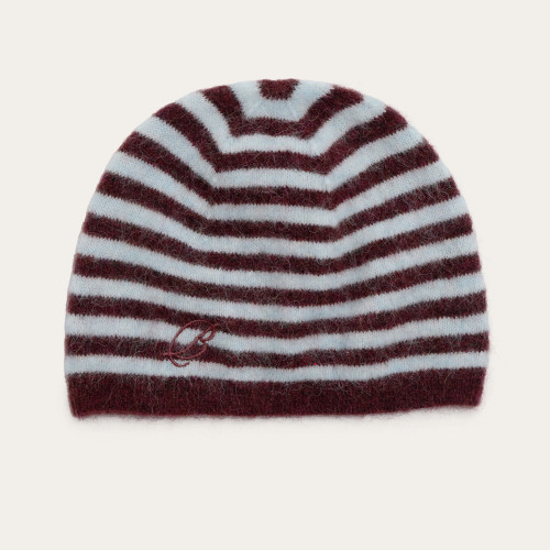 Limba Beanie, burgundy&blue stripes | Balagan Studio