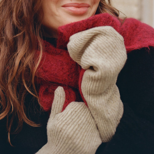 Hyrna Gloves, beige melange | Balagan Studio