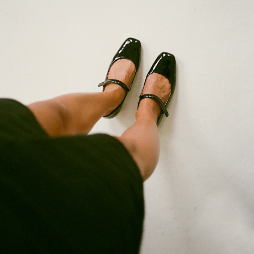 Dora Low Heels, glossy black OUTLET | Balagan Studio