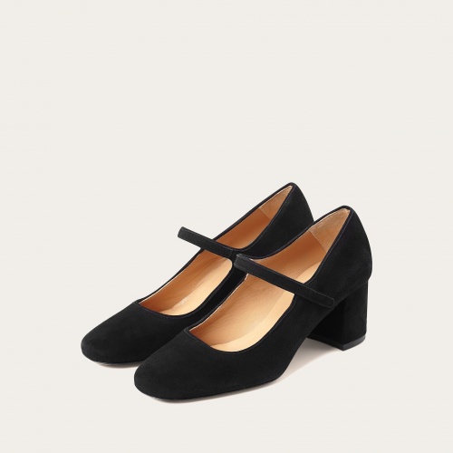 Dora High Heels, black suede OUTLET | Balagan Studio
